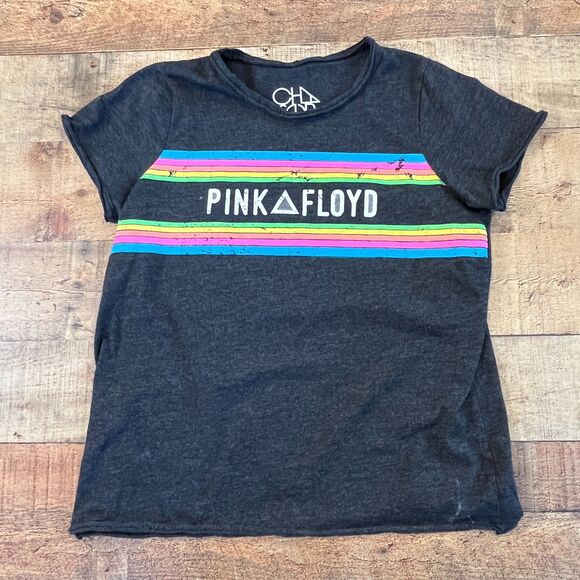 Chaser Pink Floyd T-Shirt Dark Grey Large Short Sleeves Colored Stripes - Picture 3 of 6